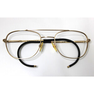 Vintage Randolph Eyeglasses Frames RE FGN Gold Aviator Cable Arms 52-20-160 mm